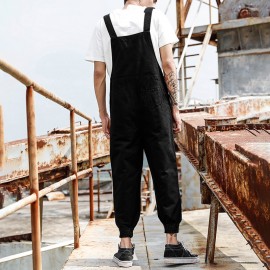 Men Fashion Dungarees Soft Breathable Overalls Suspender Trousers Workwear Bib Pants Jumpsuit Outdoor Hiking Travel