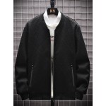 Men 1pc Zip Up Bomber Jacket