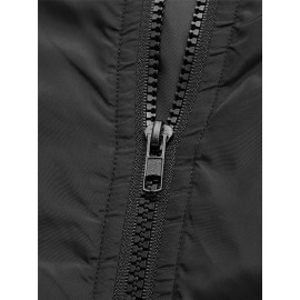 Men Zip Front Bomber Jacket