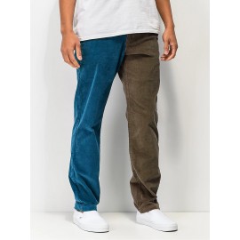 Mens Contrasting Color Pocket Ankle Length Cargo Pants