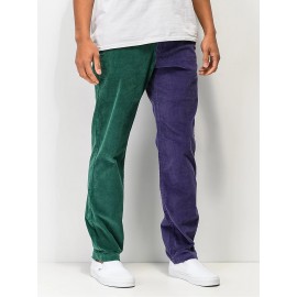 Mens Contrasting Color Pocket Ankle Length Cargo Pants