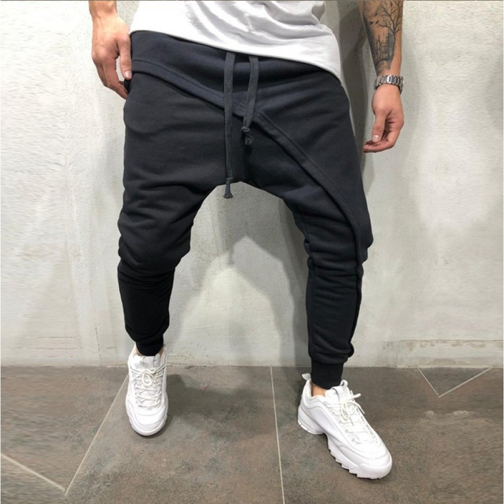 Men’s Joggers Pants Elastic Cotton Casual Tactical Pants Comfortable Breathable Drawstring Trousers Fitness Sport Cycling Hiking